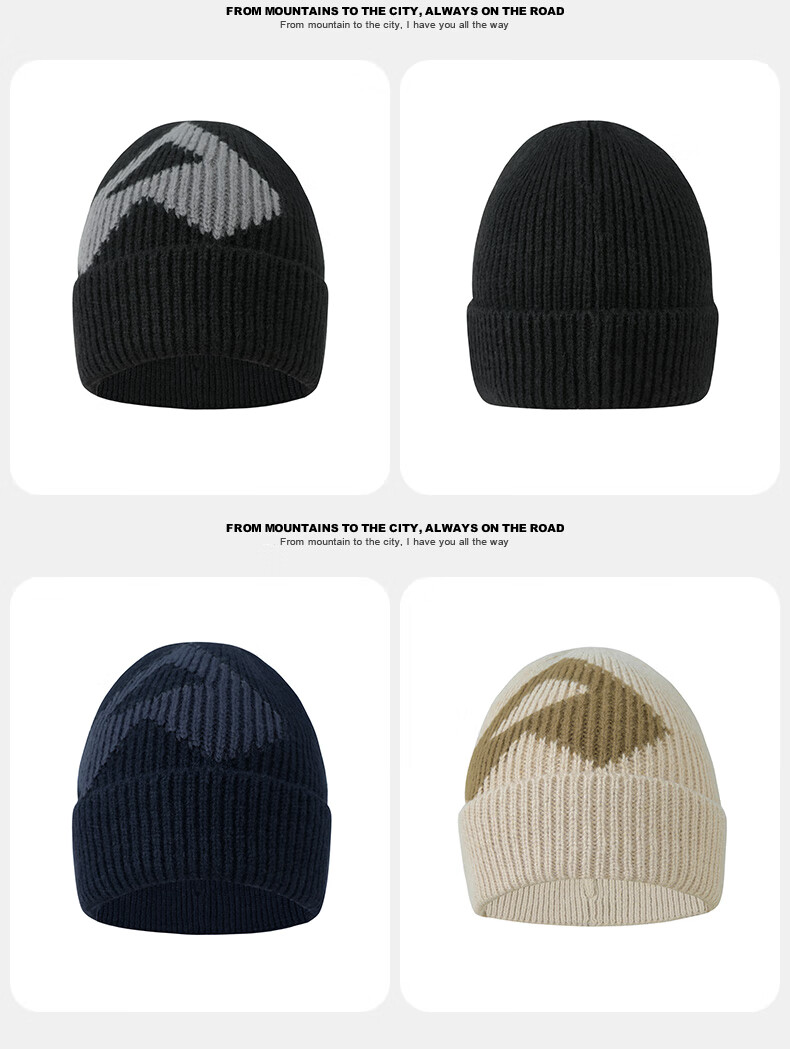 Toread Merino Wool Winter Beanie Unisex Thickened Warm Ear Protection Knit Hat 11