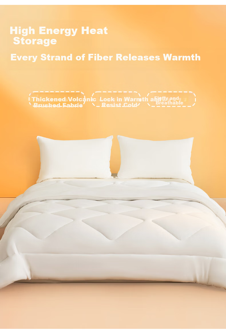 Hengyuanxiang Quilt Fiber Comforter, Antibacterial Brushed Spring And Autumn Quilt, Washable Machine Washable Bedding, 4 Jin (2 Kg), 150*200cm [Milk White] 3