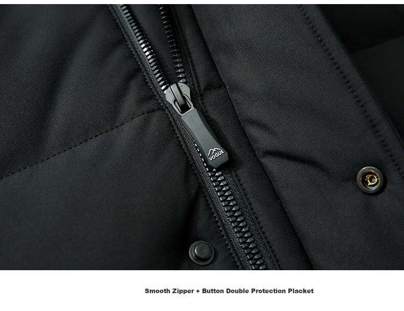 SNOWFLYING Men's Short down Jacket with Detachable Hood, Thickened Warm Casual Business Autumn And Winter Coat, Men's Clothing Size 170 11