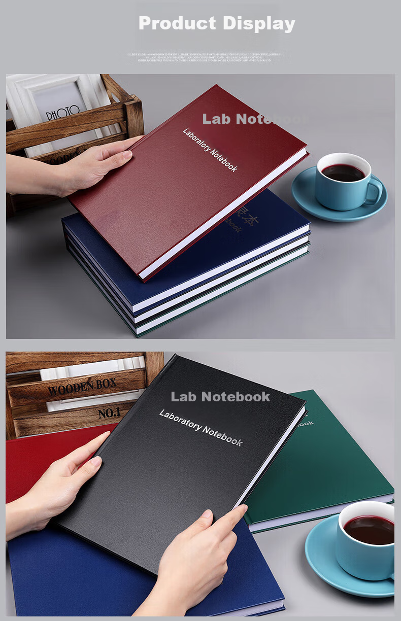 Geshan Thick Laboratory Notebook, Pack of 5, A4 Paper, for Scientific Research And Biology Experiments, Student Use, Laboratory Record Book, Compatible with A4 Landscape And Portrait orientations 7