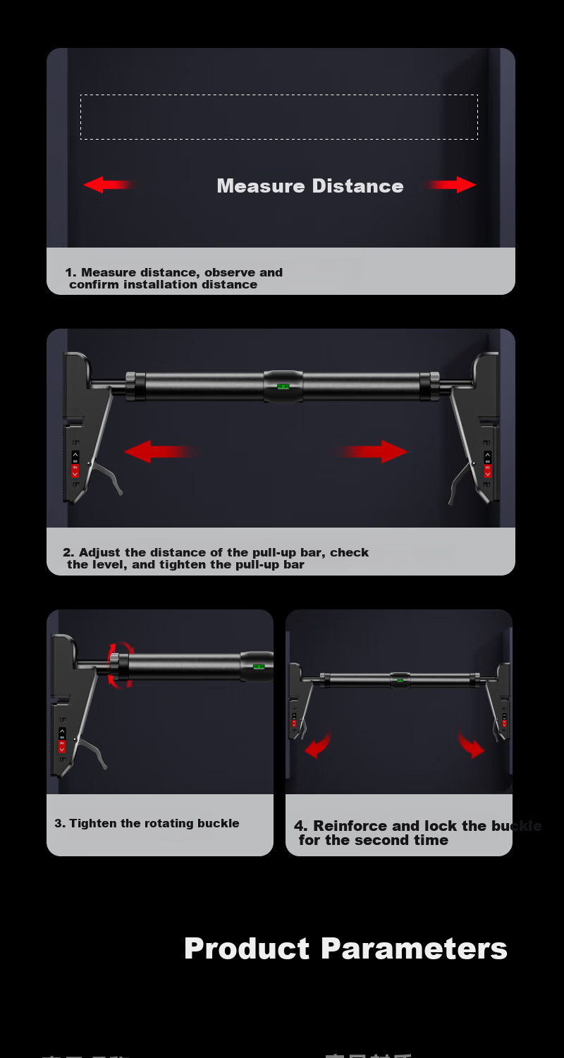 Xinyiwanjia Indoor Pull-Up Bar, Home Fitness Equipment for Children, Family Parallel Bars, No Drilling Required, Floor-Standing 21