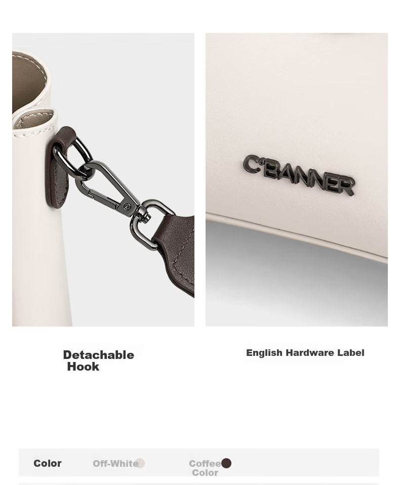 C.BANNER Women's Handbag Bucket Bag Soft Leather Shoulder Crossbody Bag Light Luxury Tote Birthday Mother's Day Gift Practical Present for Mom 4
