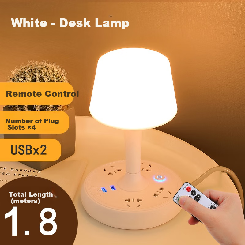 Jingqian Remote Control Bedside Lamp, Bedroom Reading Light, Small Night Light, Baby Feeding Eye Protection Lamp, Dormitory Study Socket Desk Lamp