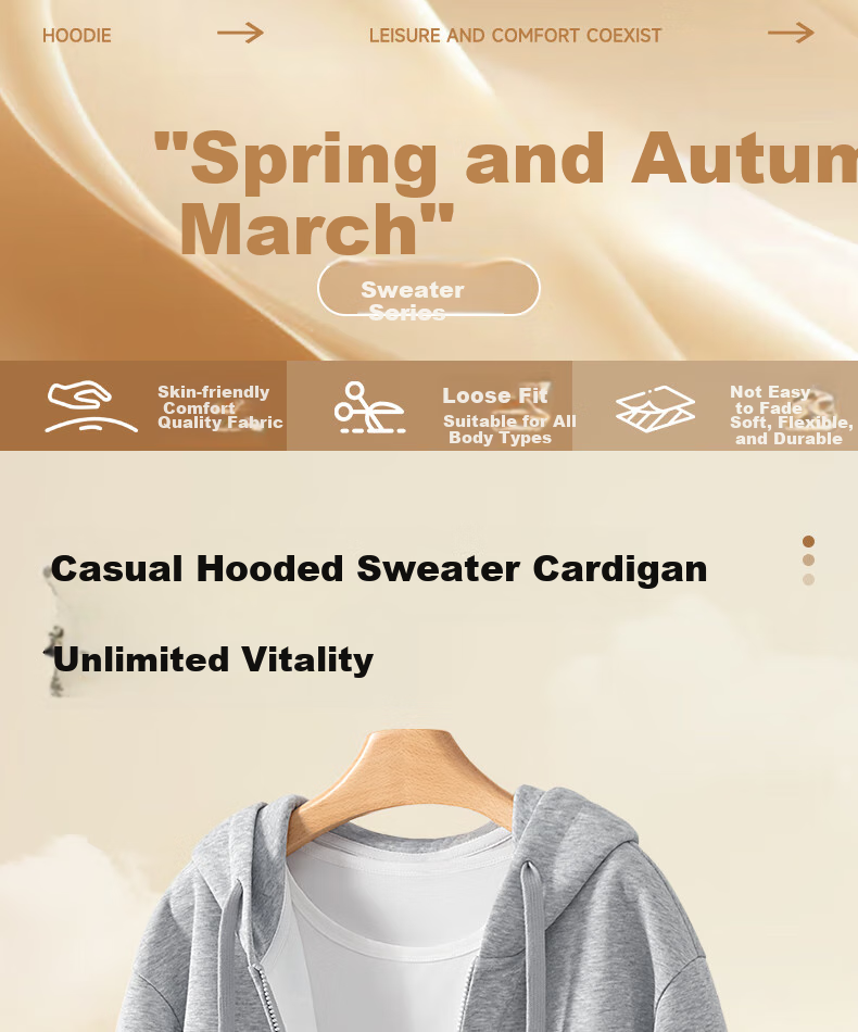 MINISO Heavyweight Hoodie for Men, Spring Basic Style Hooded Sweatshirt, American Casual Trendy Cardigan Jacket, Gray-Bean Green, XL 2