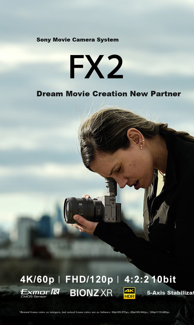 SONY Compact 4K Full-Frame Cinema Camera ILME-FX2B, Body Only 1
