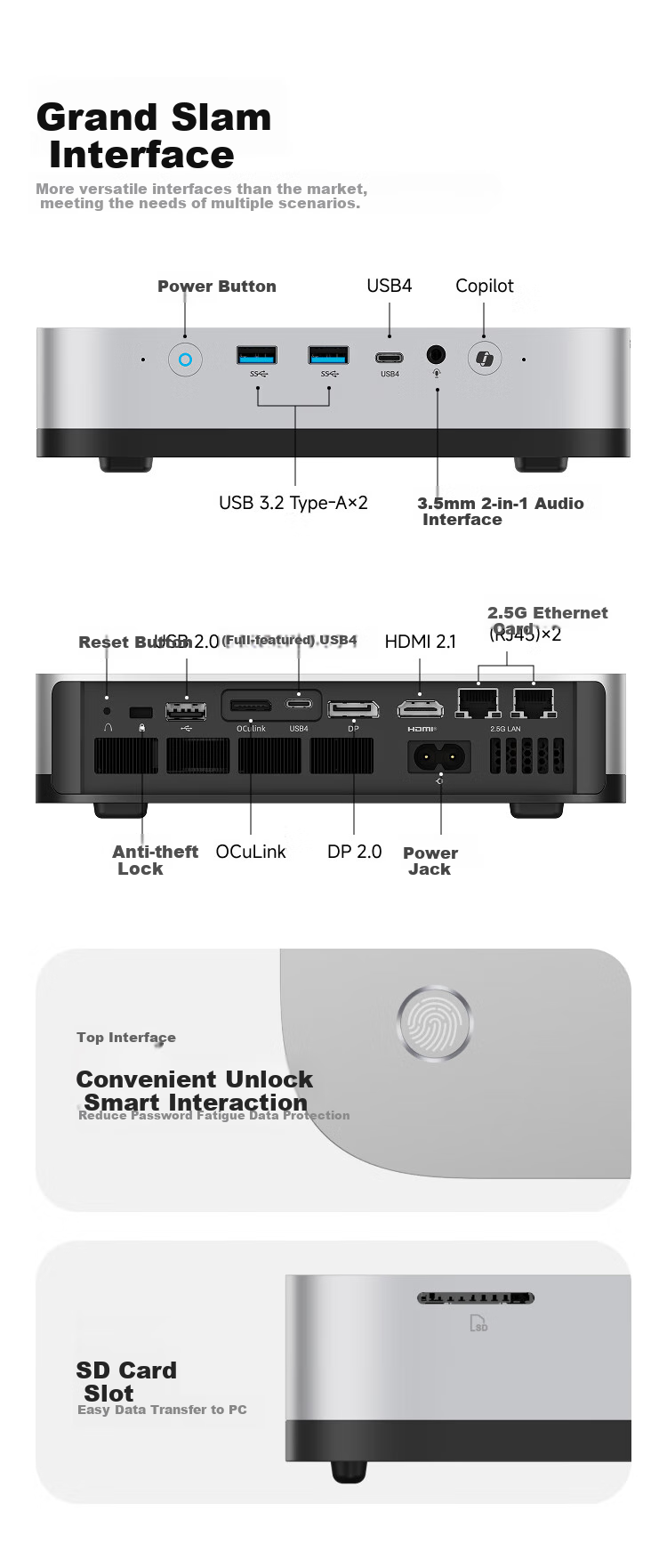 Mingfan X1 Pro Ryzen AI9 HX 370 Mini PC, AI Desktop Computer, AMD Gaming And Office OpenCLaw Mini PC, 64GB RAM + 1TB Storage 9