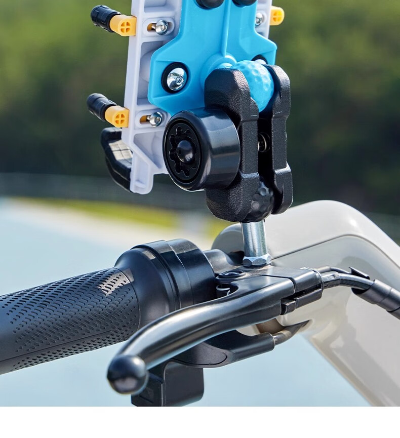 Forever Motorcycle Phone Holder Shockproof Anti-Shake Electric Vehicle Phone Mount Waterproof Compatible with Ninebot and Niu Electric Scooters 11