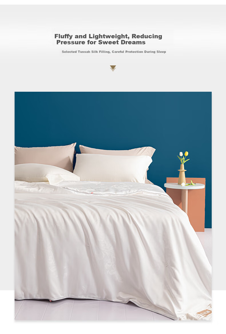 Hengyuanxiang 100% Natural Silk Comforter [1 Jin Filling] All-Season Spring And Autumn Quilt 2x2.3m Approximately 5 Ji 3