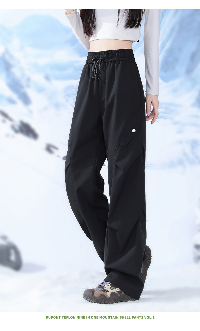LangSha Climbing Diary Snow Country Ski Pants 3-in-1 Detachable Softshell Waterproof Women's Mountaineering Warm Cold-Resistant Pants 9