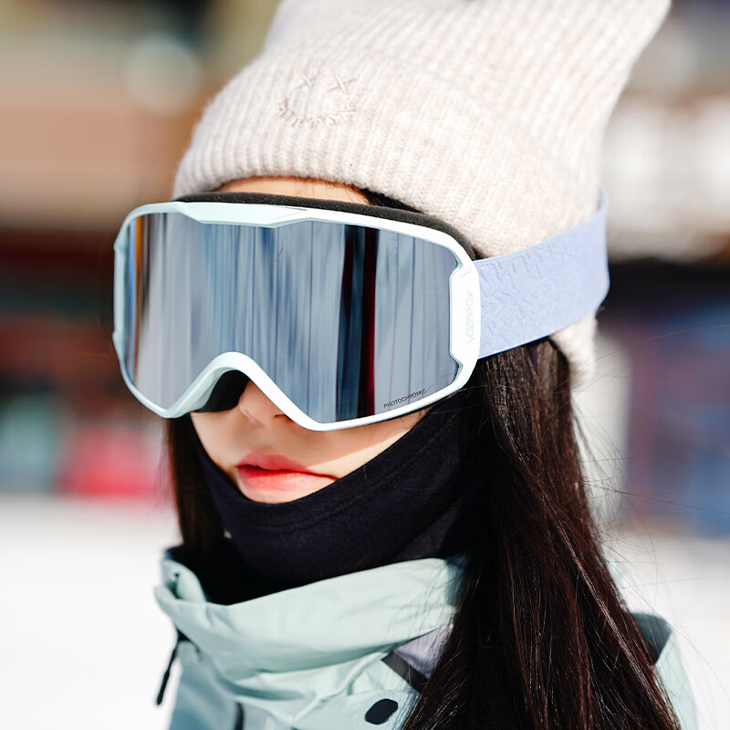 VOZAPOW High-Definition Double-Layer Anti-Fog Cylindrical Ski Goggles Snow Mountaineering Protective Glasses Compatible with Prescription Inserts 3