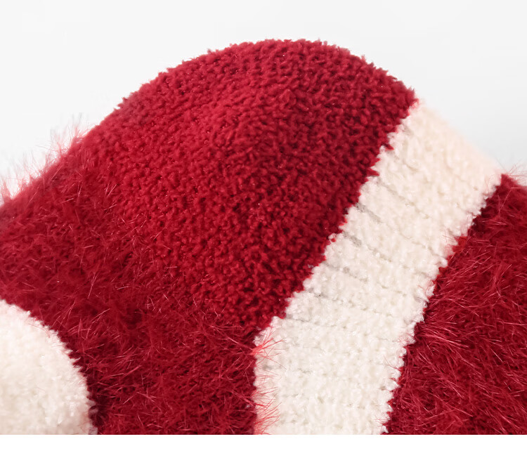 Five Cotton Flowers Children's Socks Red Socks for Birth Year Autumn Winter Baby Socks Fleece Thickened New Year Seamless Mid-Calf Baby Socks 11