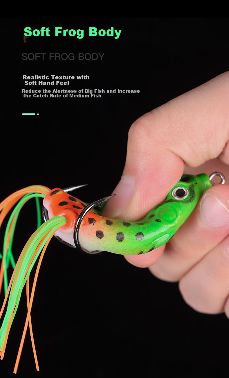 Xionghuo Leiwala Lure Set, Long-Casting Toad Fishing Bait, Competitive Frog Fishing Bait, Bionic Snakehead Fishing Special, Artificial Bait Set 5