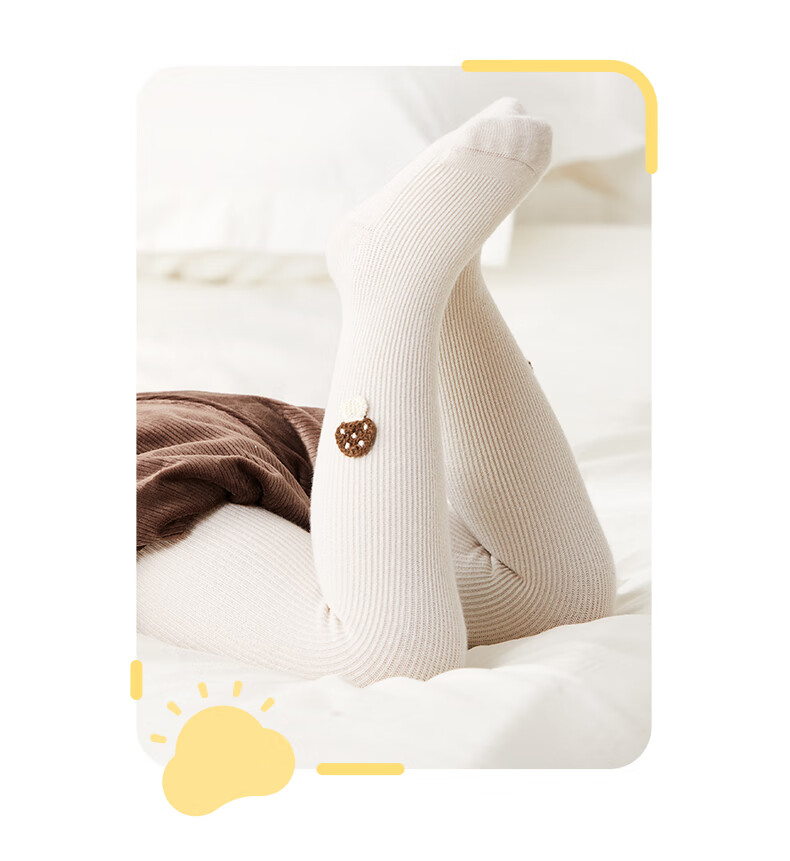 October Crystals Baby Tights Autumn and Winter Long Tube Newborn Baby Cotton Socks Children's Socks Class A 2