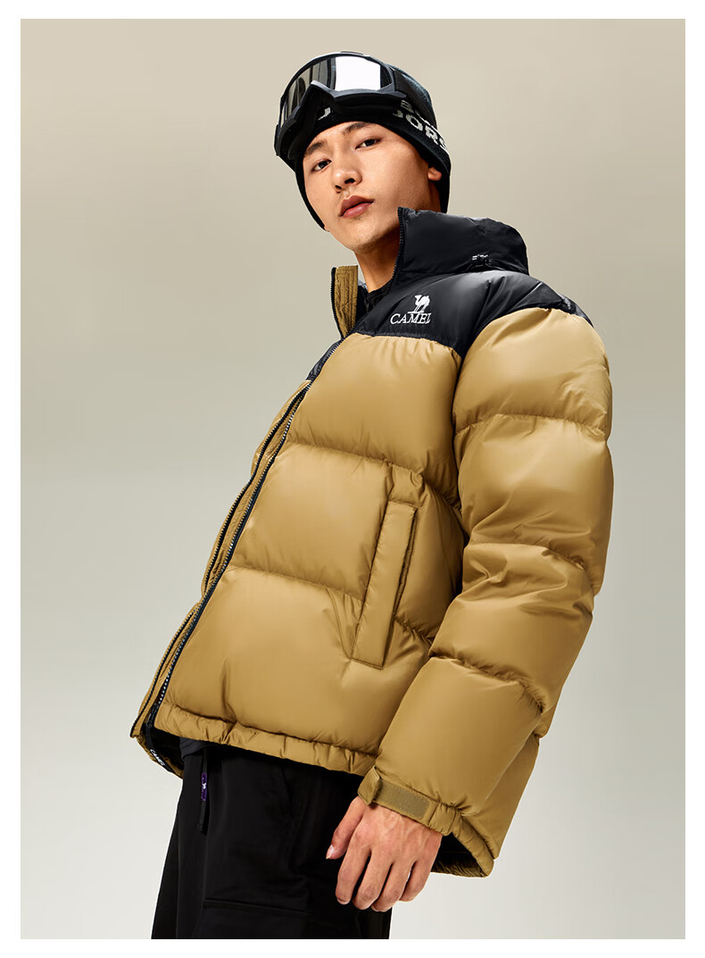 Camel Volcano 2.0 Men's Down Jacket Winter Thickened Warm Short Puffer Coat M13CR07066K Wang Junkai Edition 10