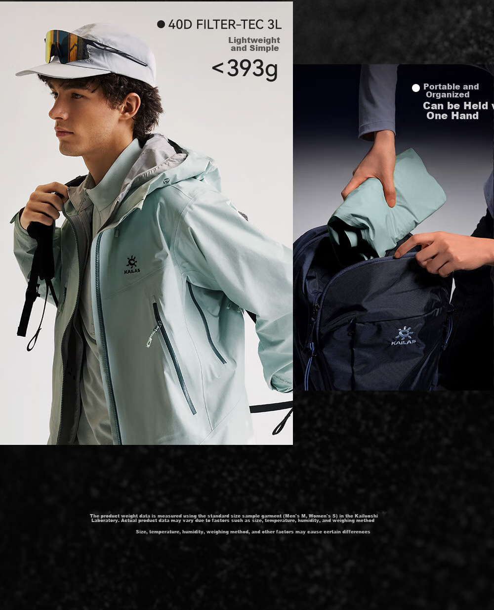 KAILAS Bogda 40D Hard Shell Jacket Unisex 3L Waterproof Windproof Lightweight Durable Hiking Mountaineering Coat 4