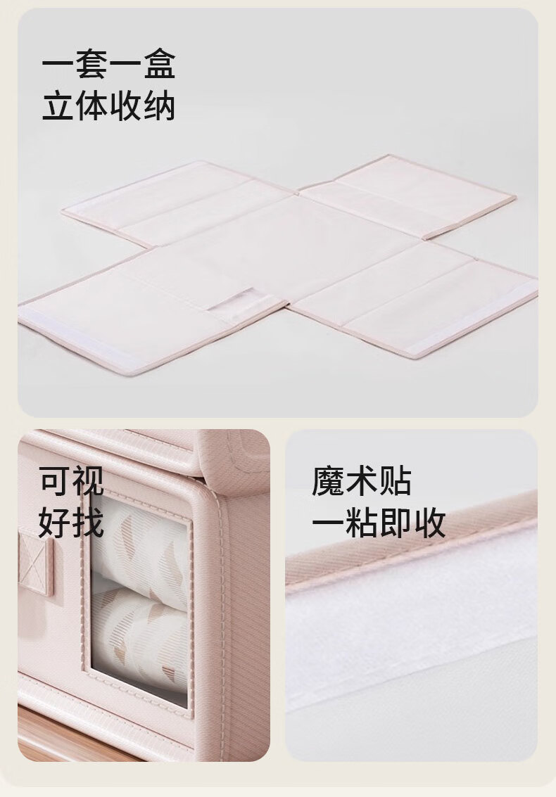 40,000 KM Wardrobe Bed Sheet Four-Piece Set Storage Bag Multifunctional Clothes Organizer Box Foldable Household Storage Box Tool 3