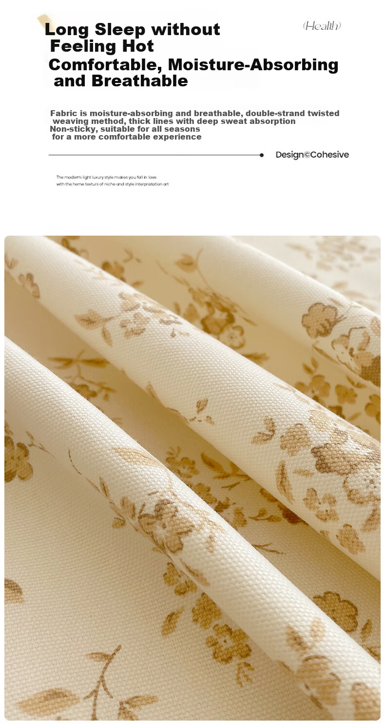Hodo A-Type Pure Cotton Coarse Linen Bed Sheet, Single Piece, 100% Cotton Bed Cover, Thickened, for Single Or Double Bed, 230*245cm, Playful Desig 9