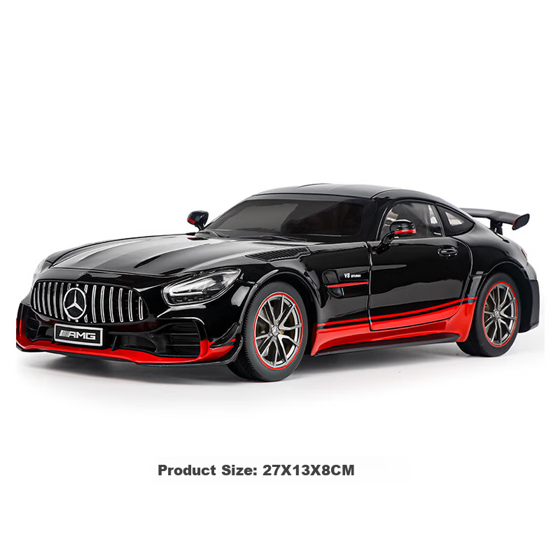 Модель автомобиля Heimanba Mercedes-Benz GTR 1:18 Черный Рыцарь, коллекционная игрушка из сплава для детей, подарок