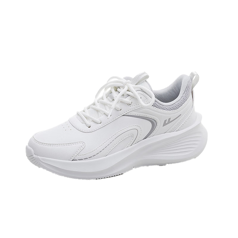 Warrior Official Women's Sneakers, New Summer 2026 Trendy Breathable Casual White Shoes for Women, White/gray, Size 35