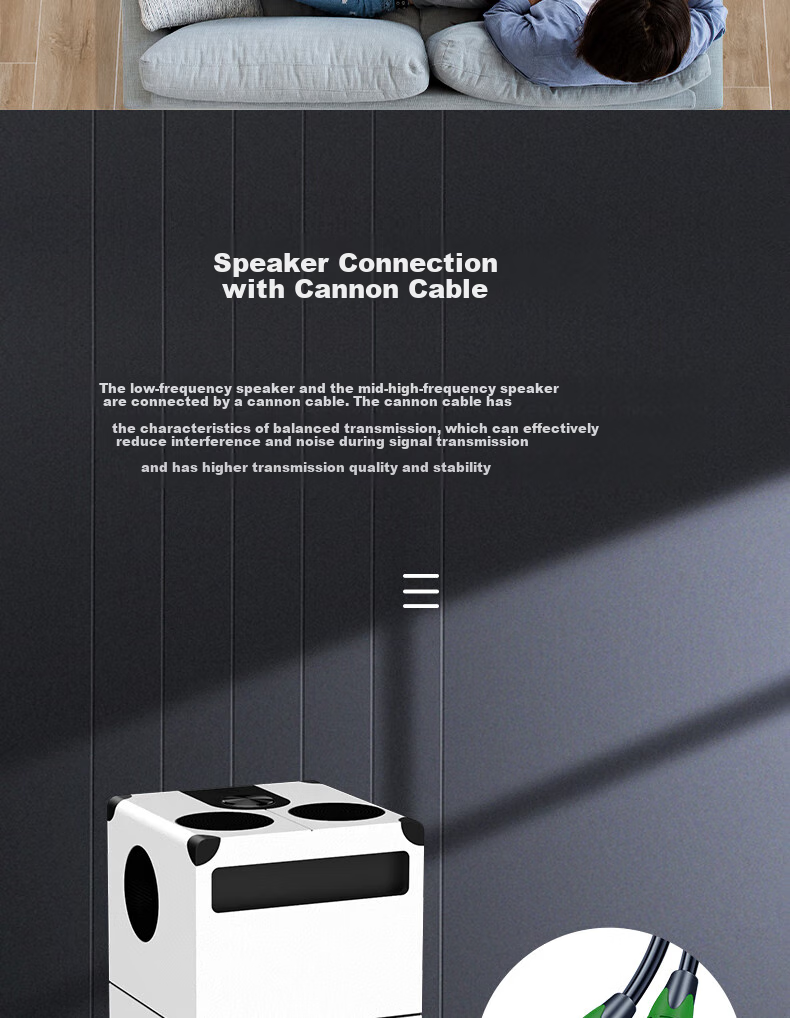 THINKYA 3D-380 Home Theater Surround Sound System with Subwoofer 12