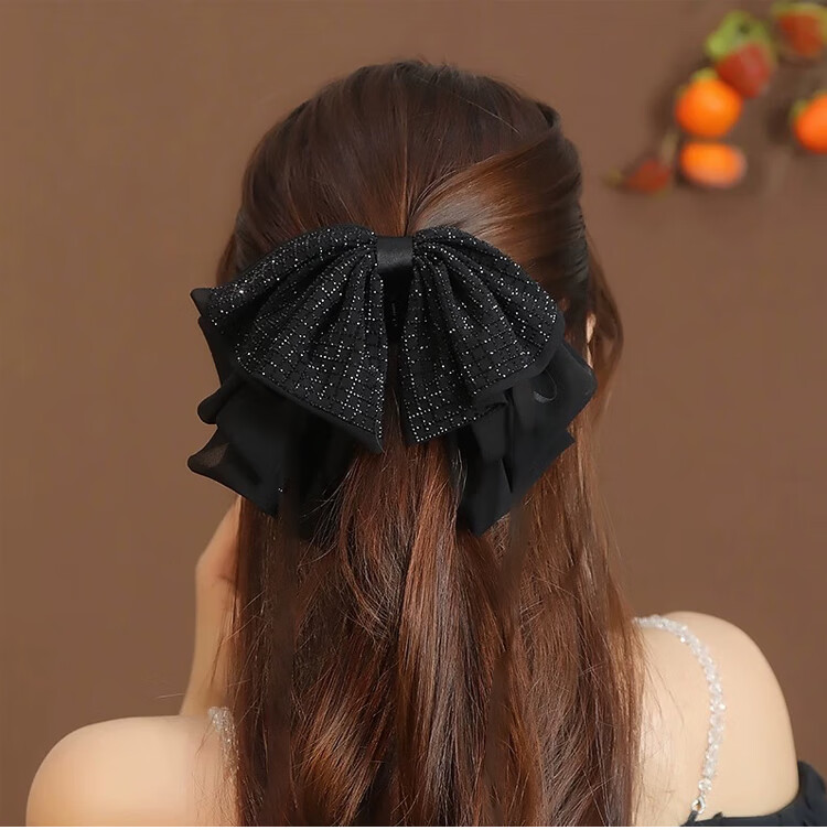 LiQing Butterfly Bow Mini Hair Claw Clips [2 Pieces] Hairpins for Forehead Bangs Side Hair Accessories Gift for Girlfriend Festival 3