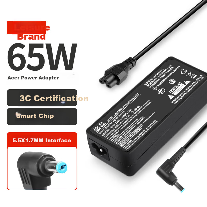 Адаптер питания Acer 65W для ноутбука Youpin, совместим с E1-471G/V5, 19V 3.42A, круглый разъем 5.5*1.7 мм