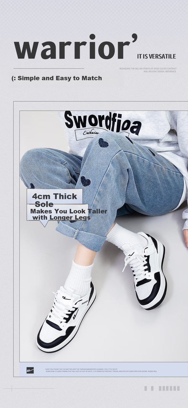 Huili Official Women's Sneakers, Women's 2026 Summer Solid Color Shoes, Lightweight Soft-Soled Breathable Mesh Shoes, White And Black, Size 36 4