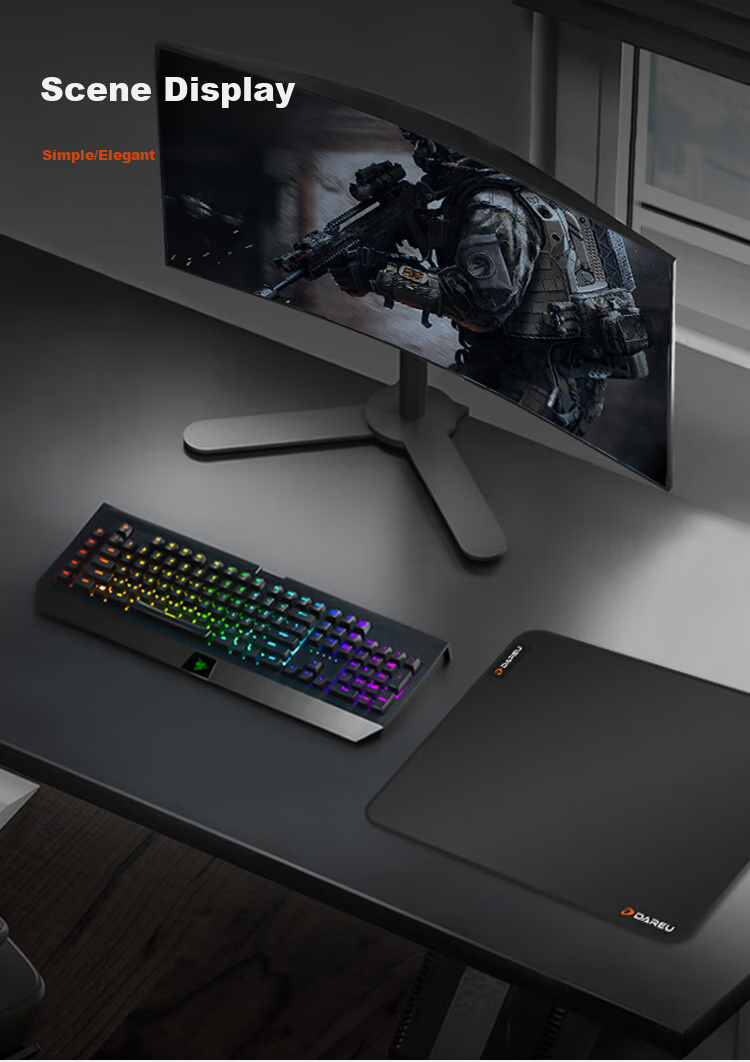 DAREU Gaming Mouse Pad, FPS Smooth Thickened Mouse Pad, Sweat-Resistant Wear-Resistant Medium-Sized CSGO/Counter-Strike Desk Pad, Random Texture Fine Surface 350*300*5mm 10