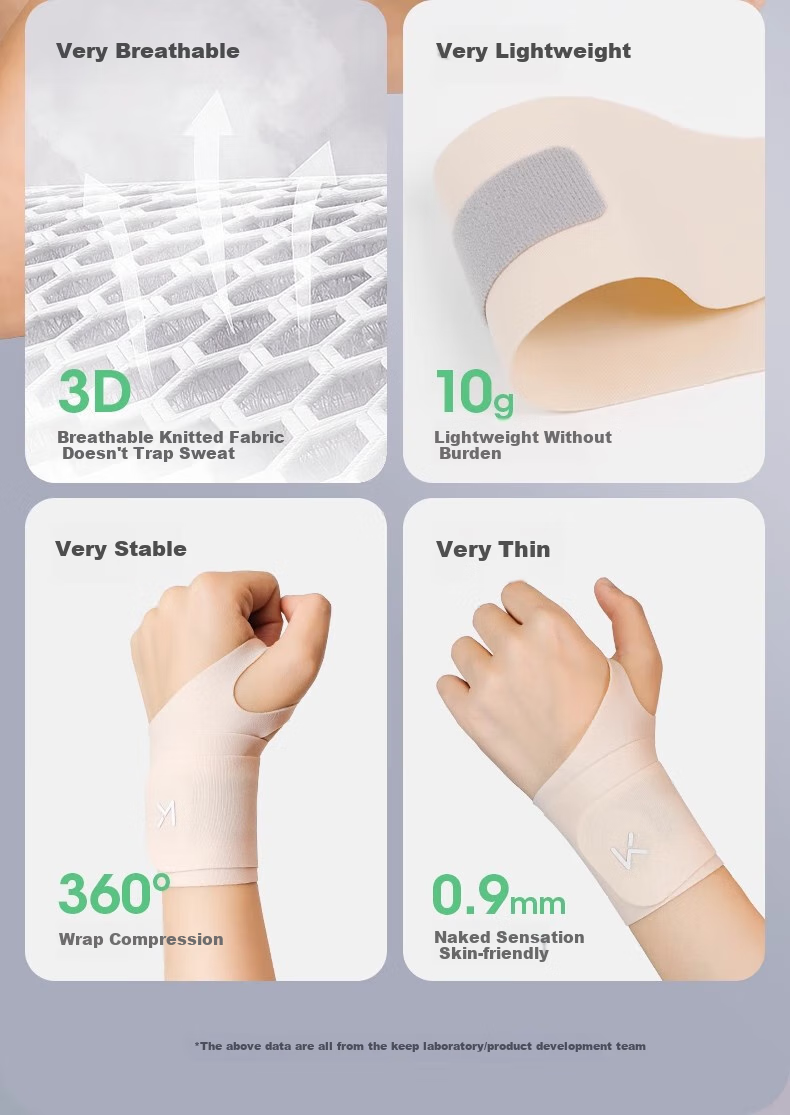 Keep Wrist Support for Fitness, Sprains, Strains, Wrist Injuries, Sports, Badminton, Medical Use, Thin Style, 2-Pack 3