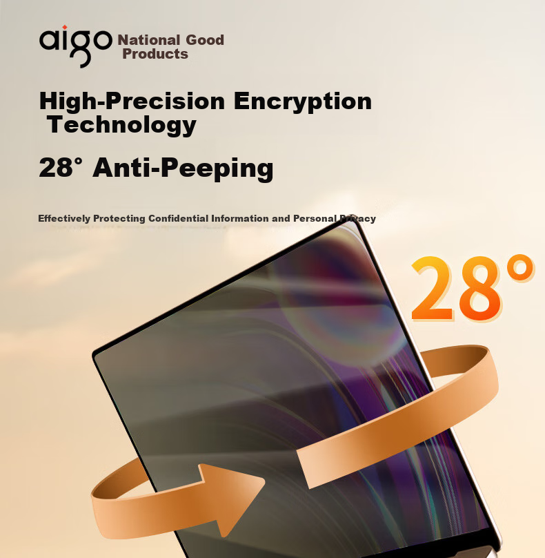 Aigo Computer Privacy Screen Protector, Anti-Glare Film for Monitor, Blue Light Blocking, Compatible with Laptops And Desktop Computers, Universal Privacy Protection Film, 17.3 Inches (16:9), New Imported Base Material 10