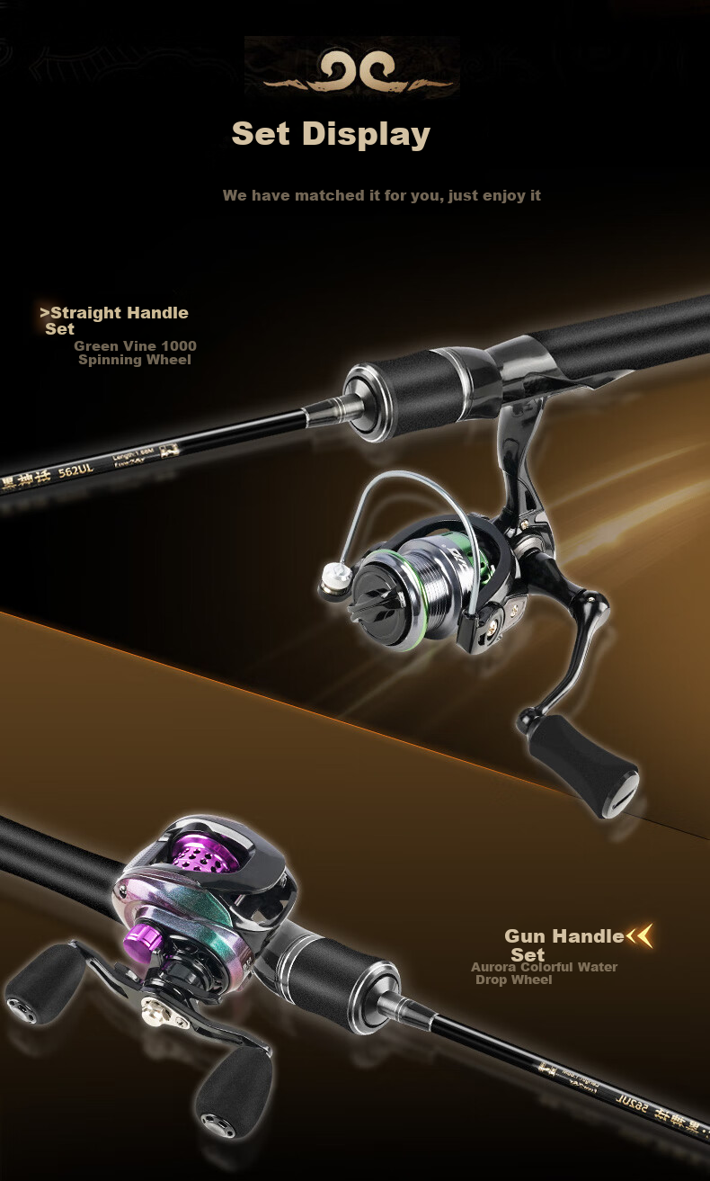 Erciyuan Lure Rod, Micro Lure Fishing Rod, UL Soft Action Solid Tip Fishing Rod, 1.5 Meters Straight Handle Single Rod 3
