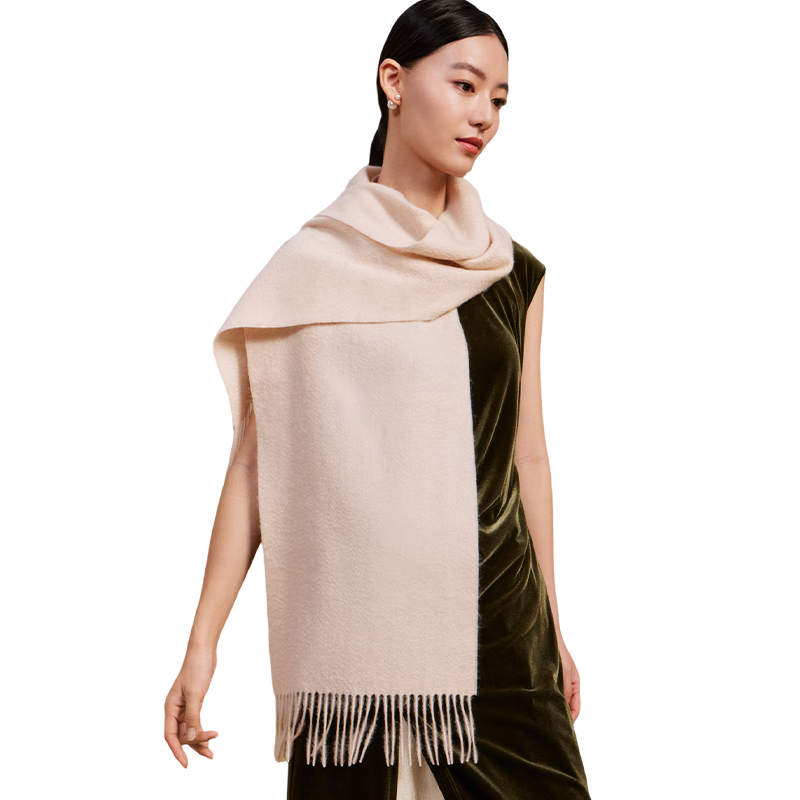 Shanghai Story High-Count Dense Thickened 100% Wool Scarf Autumn Winter New Couple Gift for Girlfriend Birthday Gift Box Neck Warmer