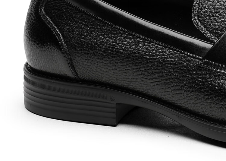 Goldlion Men's Shoes, Business Casual Shoes, Leather Shoes, Lightweight Comfortable Slip-On Loafers G521310324AAB - Black - Size 39 9