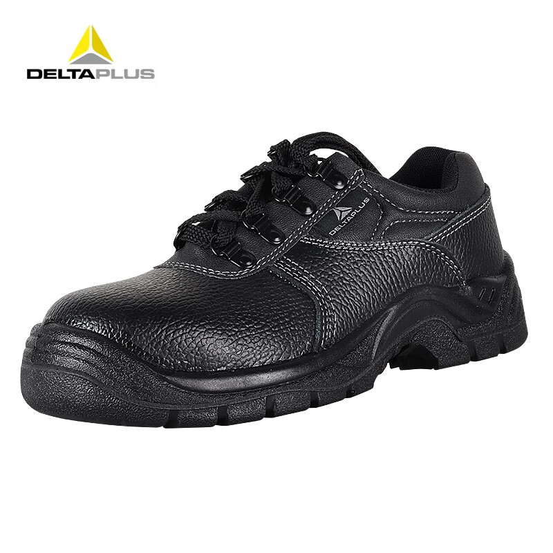 DELTAPLUS Tiger 2nd Generation Cowhide Low-Cut Safety Shoes Anti-Smash Anti-Puncture Anti-Static 301518 Black Size 42