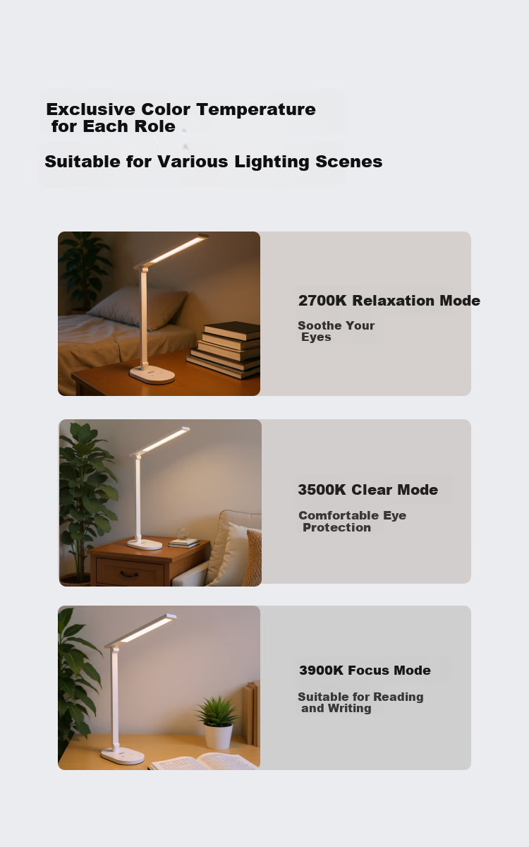 Haoshili National AA-Grade Eye Protection Desk Lamp LED Children's Student Reading Lamp for Bedside, Dormitory, Bedroom, And Study Desk Work Light 6