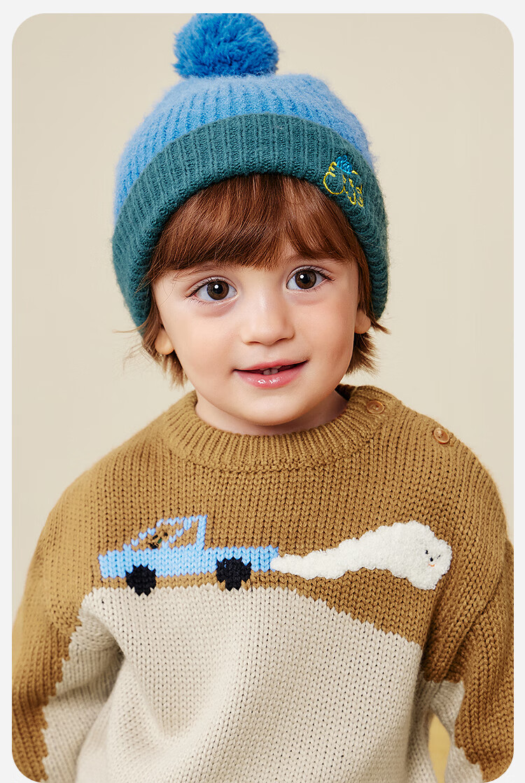 Minibala Artist Collaboration Kids Soft Knit Sweater 2025 Winter Skin-Friendly Warm Cute Top 4