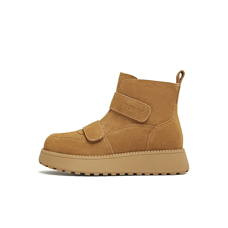 TEENMIX Women's Snow Boots Warm Retro Plush Ankle Boots New Brown Size 35