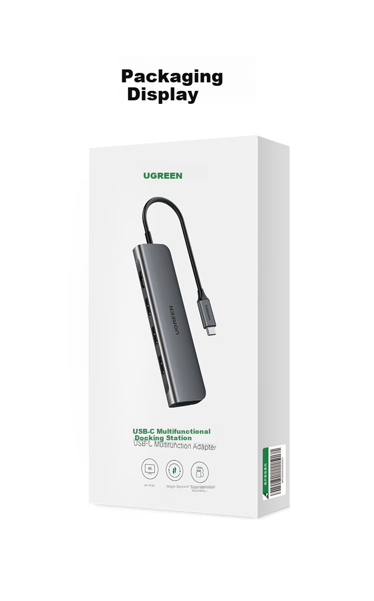 UGREEN Type-C to DP Docking Station, DP1.4 Interface Screen Mirroring Expansion Dock, 8K/4K/2K240Hz Adapter for Monitors, Mac Laptops Converter with Power Supply 14