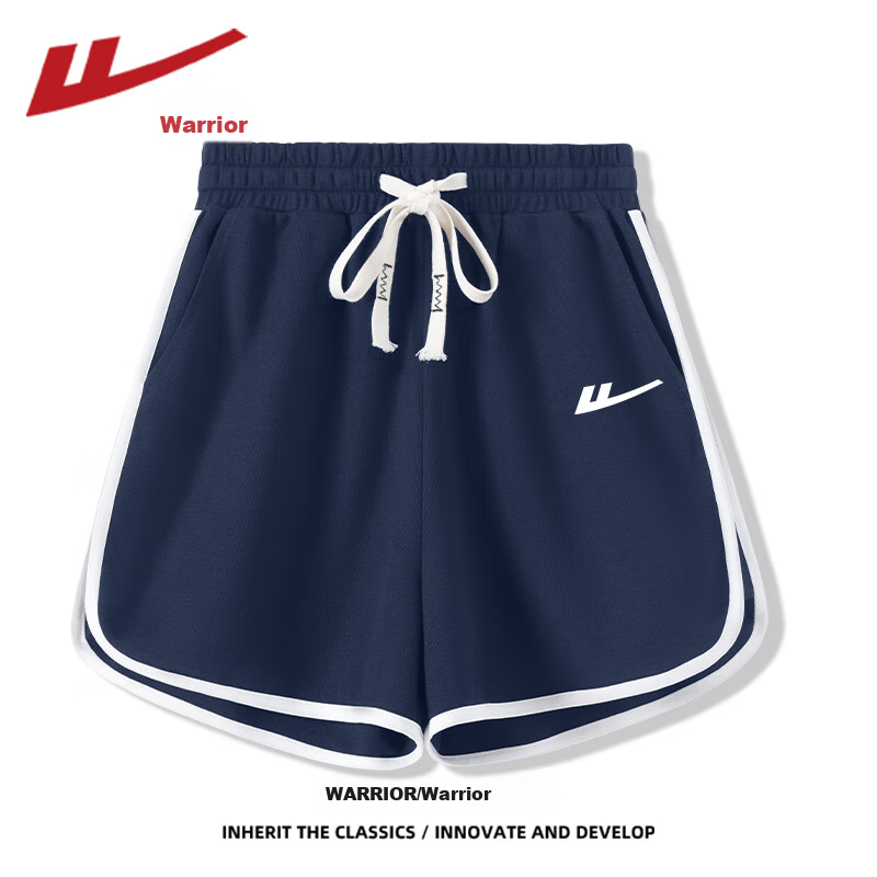 Warrior Color-Block Casual Shorts for Women, Summer 2026 Fashion, Skin-Friendly Comfortable Versatile Loose Athletic Style Drawstring Three-Quarter Pants