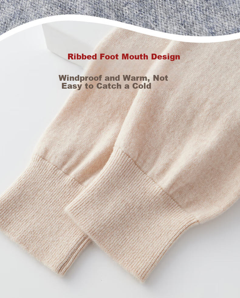 Mengyangwang Men's Wool Pants, 100% Pure Wool, Knitted Thermal Underwear for Middle-Aged And Elderly, Thick Base Layer Pants for Autumn And Winter 13