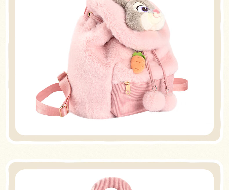 Disney Zootopia Nick Winter Cute Plush Backpack Practical School Bag Birthday Gift for Girls 6