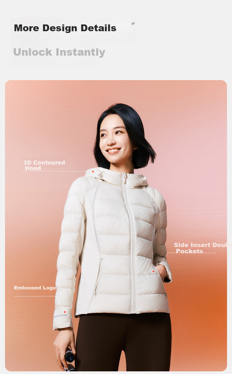 Meilicheng Lightweight down Jacket for Women, Winter Fashion Warm Goose Down Inner Liner Short Thin Coat Top 106, Obsidian Black XS 18
