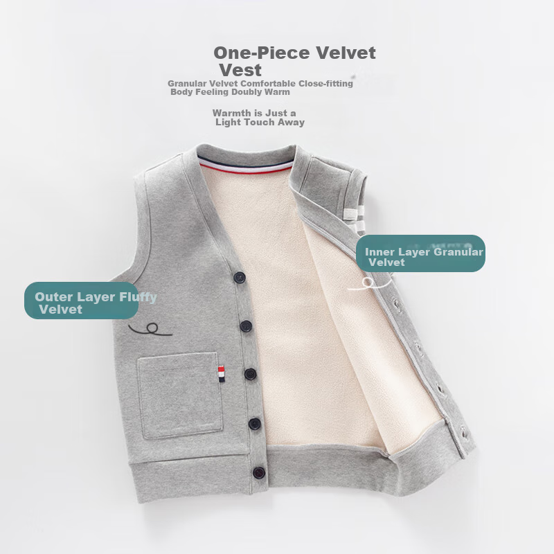 NUBIWU Children's Vest, Boys' Waistcoat, Big Kids' Outer Wear Vest, Boys' Spring Style Sleeveless Jacket Clothing
