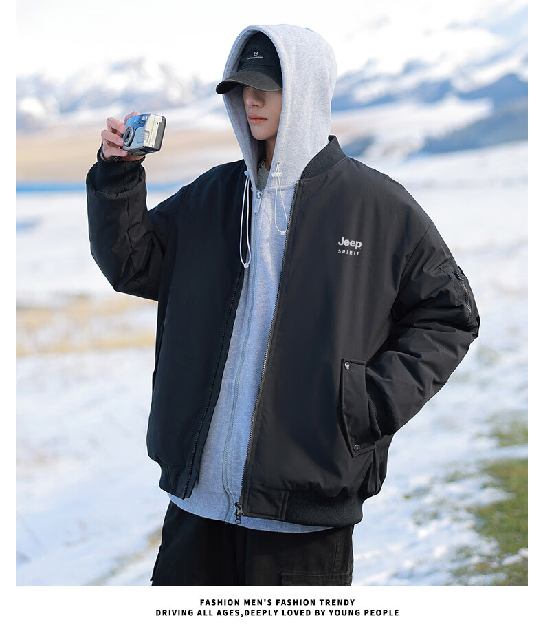 JEEP SPIRIT Men's Spring Autumn Jacket Outdoor Workwear Windproof Biker Coat M 18