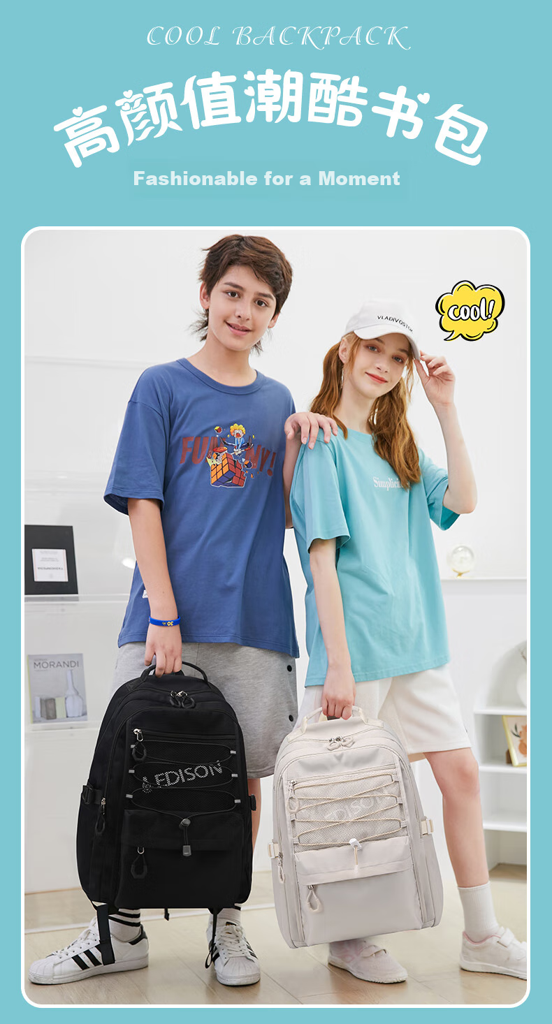 Edison Inventor Large Capacity Lightweight Anti-Backpack Water-Resistant Backpack for High School and College Students 25116-2 1