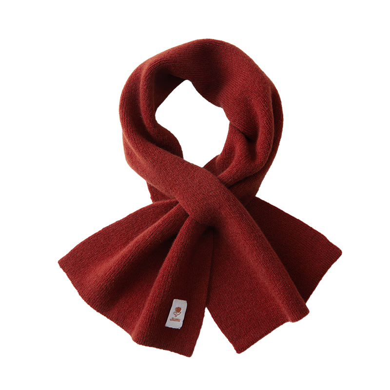 JIUMU Pure Wool Interwoven Small Scarf Women's Autumn Winter Warm Neck Warmer Lightweight Short Scarf for Girls