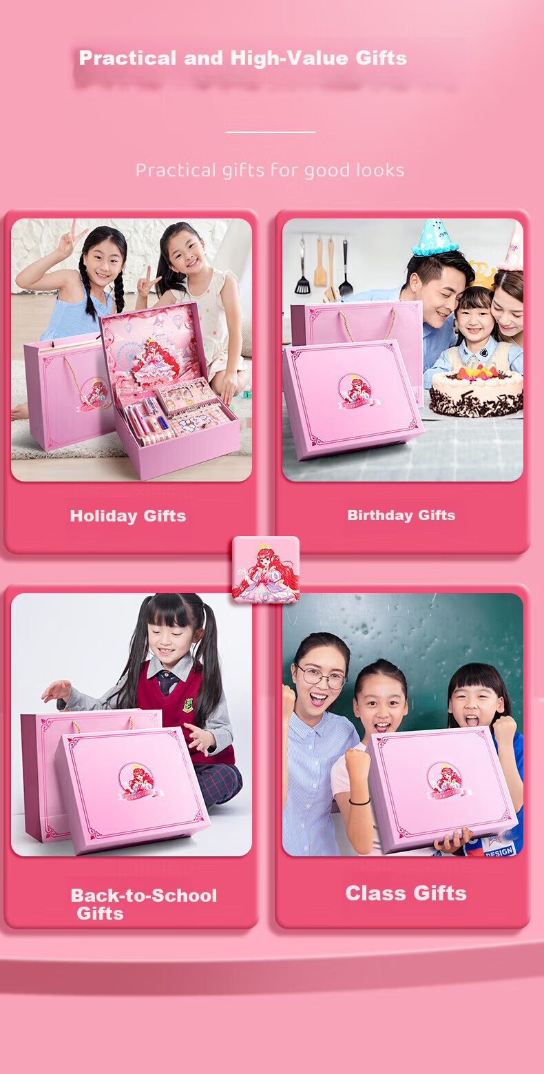 Jinzhi [With Watch] Butterfly Stationery Set, Elementary School Student Supplies, Middle School Children's Day Gift, Back-To Planner, Girls' Journal, Blind Box Birthday Gift Box 8