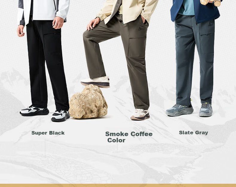 361° Men's Pants, Spring And Summer New Style, Rain-Proof Sports Outdoor Hiking Cargo Straight Loose Trousers, 652533705-2 22