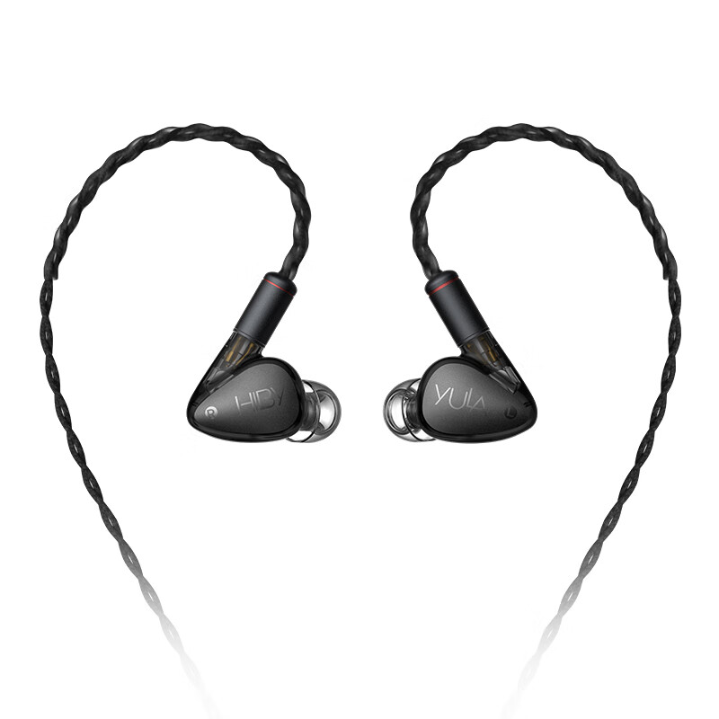 HiBy YuLa Wired HiFi Earphones 10mm Dynamic Driver In-Ear High Fidelity Music Earbuds 3.5mm Detachable Cable 0.78mm Dual Pin Black New Release