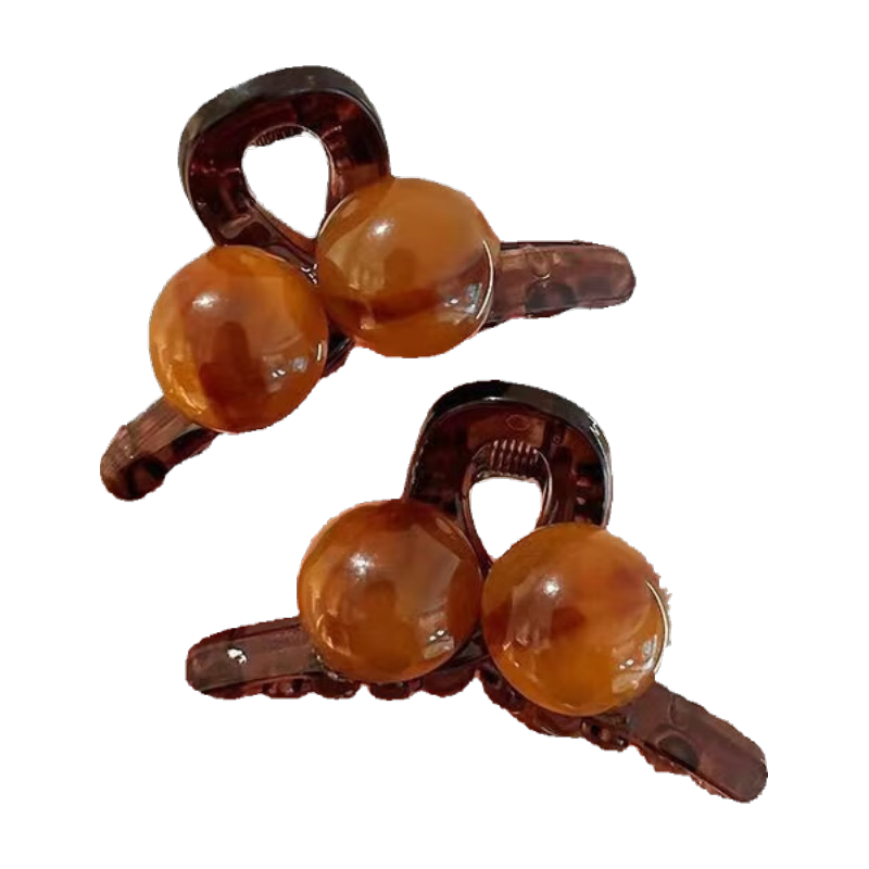 Jiaoxuefei Brown Small Bang Hair Clip Half-Up Hairpin Fringe Hair Clip Hair Accessory